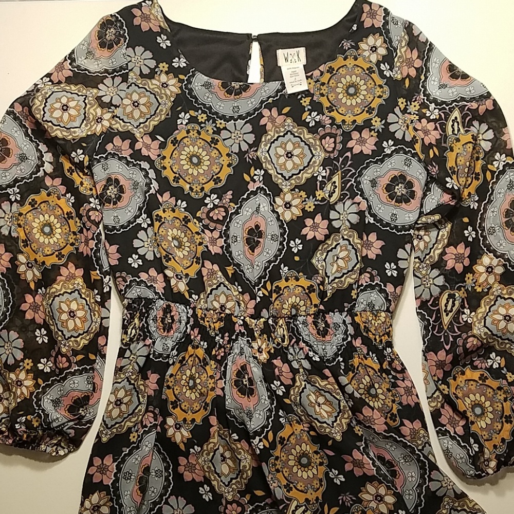 Multicolored Floral Printed Dress